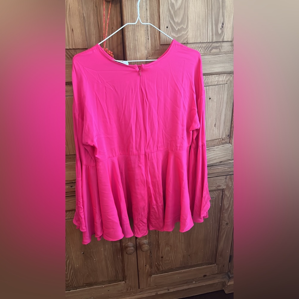 milly hot pink silk blouse